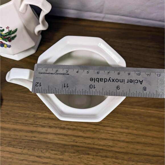 Nikko Classic Christmas Tree Sugar & Creamer Set Japan Vintage - Picture 10 of 13